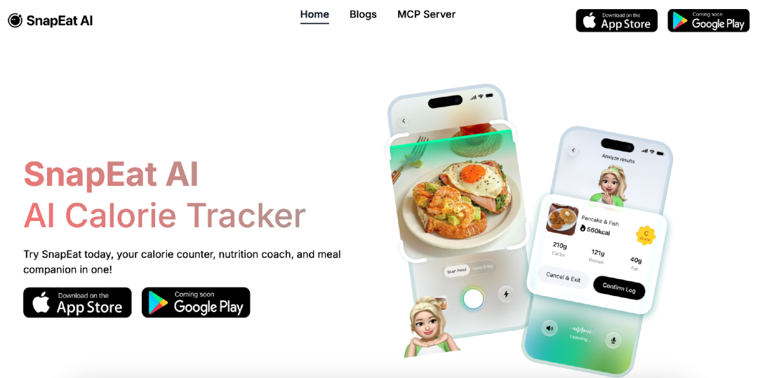 ��Ϣ�Q�ٶȲ��ֺ����\�ӽ���ِ�� �Ƴ�SnapEat AI